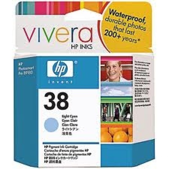 HP C9418A (38) Açık Mavi Orjinal Kartuş - B9180 HP C9418A (38) Açık Mavi Orjinal Kartuş - B9180