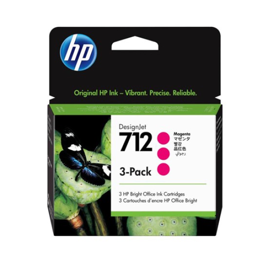 HP 3ED78A (712) Kırmızı Orjinal Kartuş 3lü Paket - DesignJet T650 (T17400)