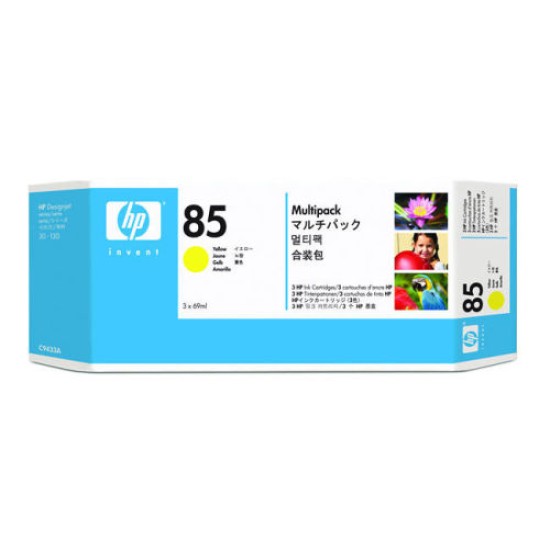 HP C9433A (85) 3lü Sarı Orjinal Kartuş - DesignJet 30 HP C9433A (85) 3lü Sarı Orjinal Kartuş - DesignJet 30