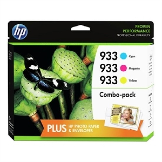 HP B3B32FN (933) Sarı+Kırmızı+Mavi 3lü Set Kartuş + 10 Fotoğraf Kağıdı - Officejet 6100 HP B3B32FN (933) Sarı+Kırmızı+Mavi 3lü Set Kartuş + 10 Fotoğraf Kağıdı - Officejet 6100