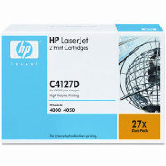 HP C4127D Siyah Orjinal Toner 2li Paket - LaserJet 4000 (B) (T16598)