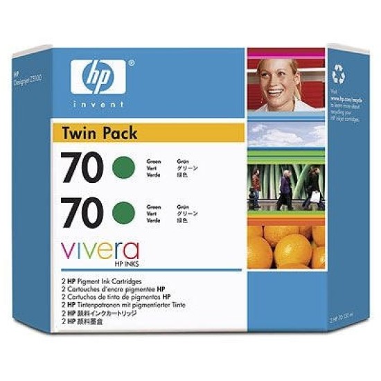 HP CB348A (70) Yeşil Orjinal Kartuş 2li Paket - Designjet Z2100 (T1326) HP CB348A (70) Yeşil Orjinal Kartuş 2li Paket - Designjet Z2100 (T1326)