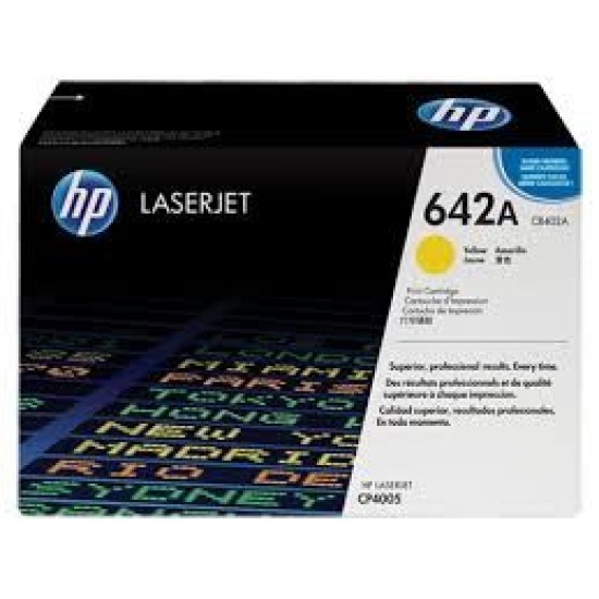 HP CB402A (642A) Sarı Orjinal Toner - LaserJet CP4005n (T10087)