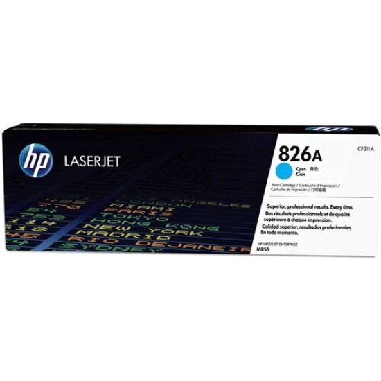 HP CF311A (826A) Mavi Orjinal Toner - LaserJet M855 HP CF311A (826A) Mavi Orjinal Toner - LaserJet M855