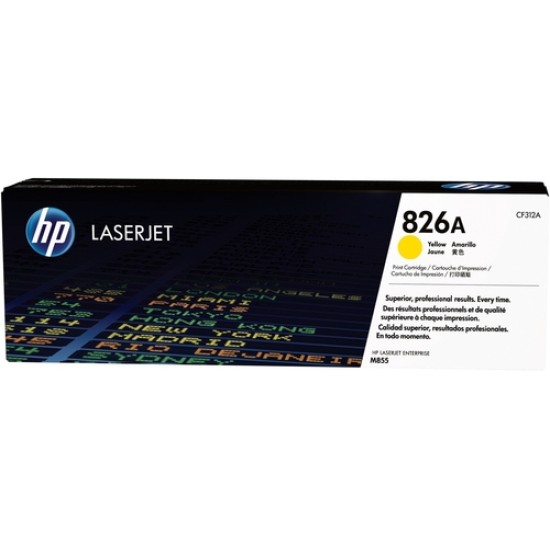 HP CF312A (826A) Sarı Orjinal Toner - LaserJet M855 HP CF312A (826A) Sarı Orjinal Toner - LaserJet M855