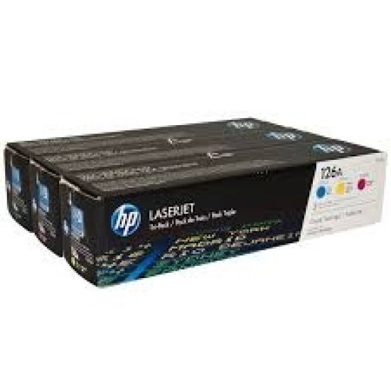 HP CF341A (126A) (CE311A+CE312A+CE313A) 3lü Paket Renkli Orjinal Toner HP CF341A (126A) (CE311A+CE312A+CE313A) 3lü Paket Renkli Orjinal Toner