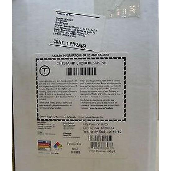 HP CH138A (SC200) Siyah Orjinal Mürekkep - HP 72UVR, 72UVX, 98UVX (T1307) HP CH138A (SC200) Siyah Orjinal Mürekkep - HP 72UVR, 72UVX, 98UVX (T1307)