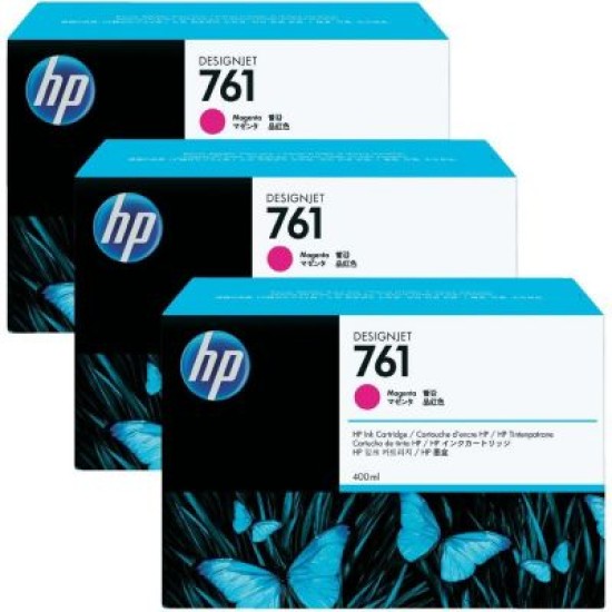 HP CR271A (761) 3lü Paket Kırmızı Kartuş - Designjet T7100 HP CR271A (761) 3lü Paket Kırmızı Kartuş - Designjet T7100