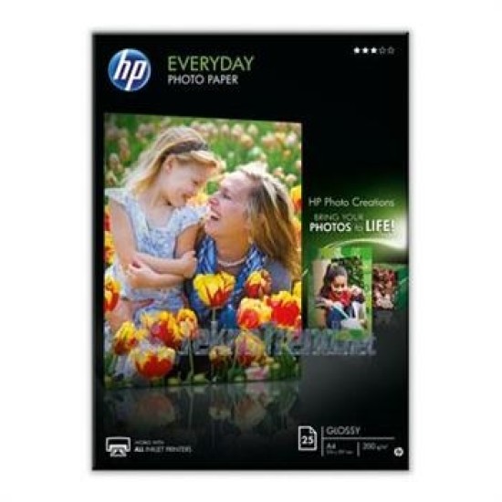 HP Q5451A Günlük Parlak Fotoğraf Kağıdı 200gr, 210 x 297 mm HP Q5451A Günlük Parlak Fotoğraf Kağıdı 200gr, 210 x 297 mm