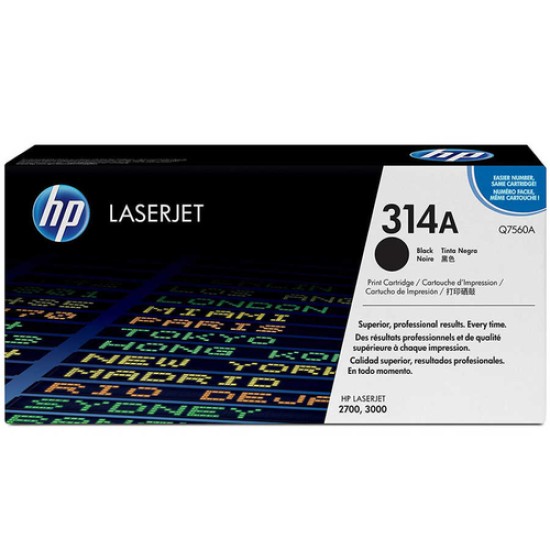 HP Q7560A (314A) Siyah Orjinal Toner - LaserJet 2700 (T16637)
