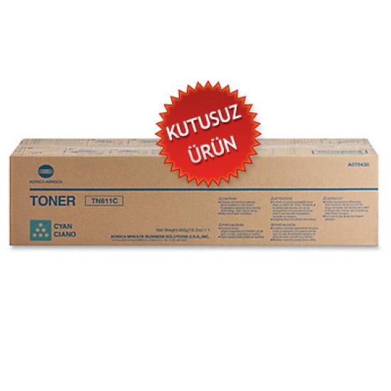 Konica Minolta TN-611C (A070430) Mavi Orjinal Toner - C451 / C650 (U) (T6654) Konica Minolta TN-611C (A070430) Mavi Orjinal Toner - C451 / C650 (U) (T6654)