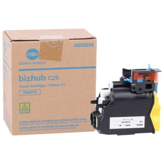 Konica Minolta TNP-27Y (A0X5252) Sarı Orjinal Toner - Bizhub C25 (T9046)