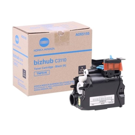 Konica Minolta TNP-51BK (A0X5155) Siyah Orjinal Toner - C3110 (T16920)