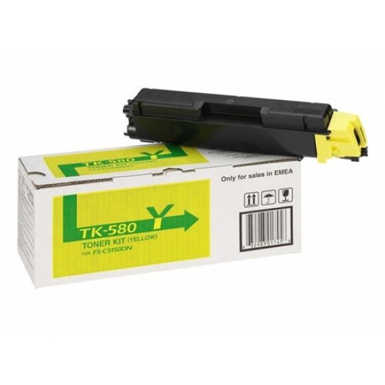 Kyocera TK-580Y (1T02KTANL0) Sarı Orjinal Toner - FS-C5150dn / P6021Cdn (T14705)