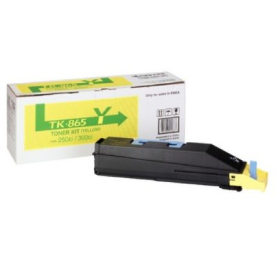 Kyocera TK-865Y (1T02JZAEU0) Sarı Orjinal Toner - TasKalfa 250Ci (T3873)