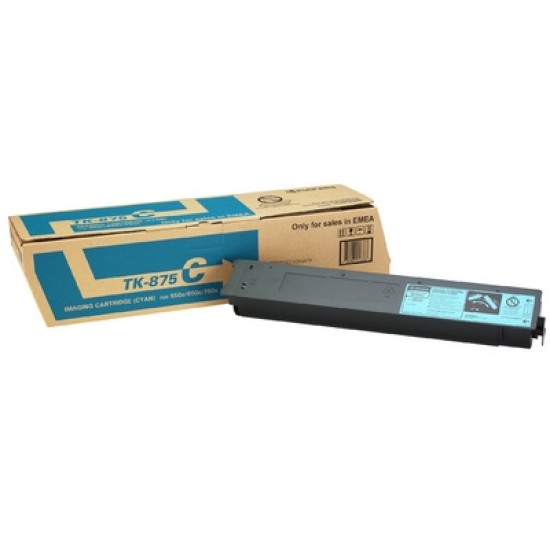 Kyocera TK-875C (1T05JNCNL0) Mavi Orjinal Toner - TasKalfa 550C / 650C Kyocera TK-875C (1T05JNCNL0) Mavi Orjinal Toner - TasKalfa 550C / 650C