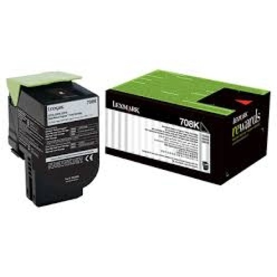 Lexmark 70C80K0 708K Siyah Orjinal Toner - CS310 / CS410 Lexmark 70C80K0 708K Siyah Orjinal Toner - CS310 / CS410