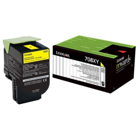 Lexmark 70C8XY0 (708XY) Sarı Orjinal Toner - CS510 Lexmark 70C8XY0 (708XY) Sarı Orjinal Toner - CS510