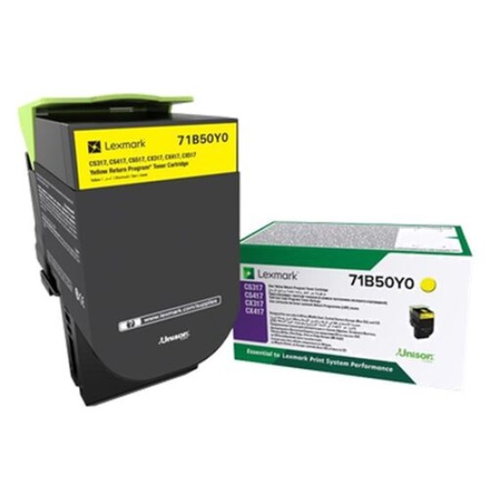 Lexmark 71B50Y0 Sarı Orjinal Toner - CS317 / CS417 Lexmark 71B50Y0 Sarı Orjinal Toner - CS317 / CS417