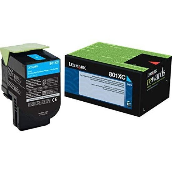 Lexmark 80C1XC0 Mavi Orjinal Toner Yüksek Kapasite - CX510 Lexmark 80C1XC0 Mavi Orjinal Toner Yüksek Kapasite - CX510