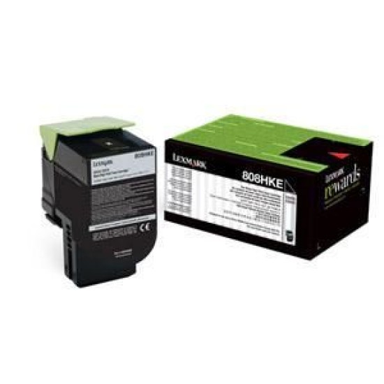 Lexmark 80C8HKE (808HKE) Siyah Orjinal Toner - CX410 / CX510 Lexmark 80C8HKE (808HKE) Siyah Orjinal Toner - CX410 / CX510