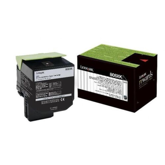 Lexmark 80C8XKE (808XK) Siyah Orjinal Toner - CX510 (T13224)