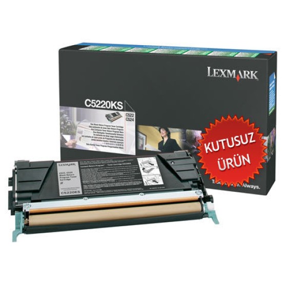 Lexmark C5220KS Siyah Orjinal Lazer Toner - C522 / C524 (U) (T9070) Lexmark C5220KS Siyah Orjinal Lazer Toner - C522 / C524 (U) (T9070)