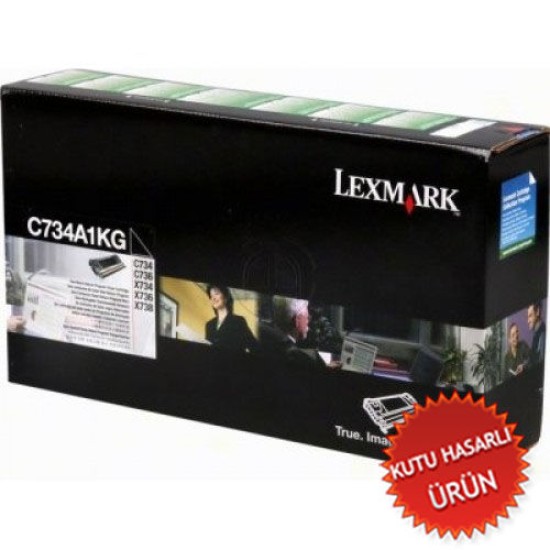 Lexmark C734A1KG Siyah Orjinal Toner - C734 / C736 (C) (T7731) Lexmark C734A1KG Siyah Orjinal Toner - C734 / C736 (C) (T7731)