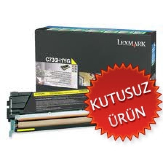 Lexmark C736H1YG Sarı Orjinal Toner - C736 / X736 (U) (T168)