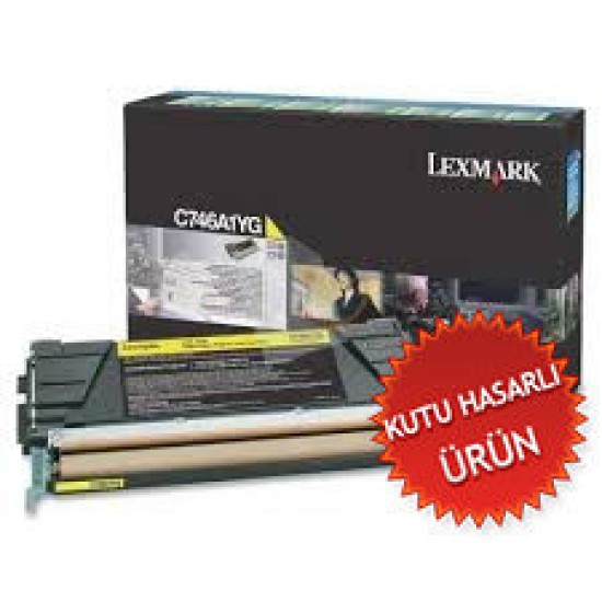 Lexmark C746A1YG Sarı Orjinal Toner - C746 / C748 (C) (T7612) Lexmark C746A1YG Sarı Orjinal Toner - C746 / C748 (C) (T7612)