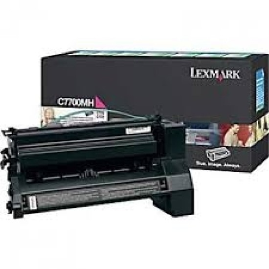 Lexmark C7700MH Kırmızı Orjinal Toner Yüksek Kapasite - C770 / C772 Lexmark C7700MH Kırmızı Orjinal Toner Yüksek Kapasite - C770 / C772