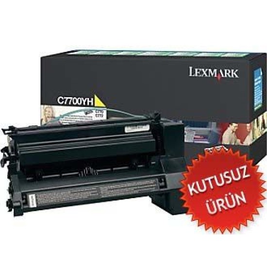 Lexmark C7700YH Sarı Orjinal Toner - C770 / C772 (U) (T8948)