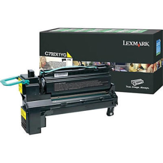 Lexmark C792X1YG Sarı Orjinal Toner Yüksek Kapasite - C792 Lexmark C792X1YG Sarı Orjinal Toner Yüksek Kapasite - C792