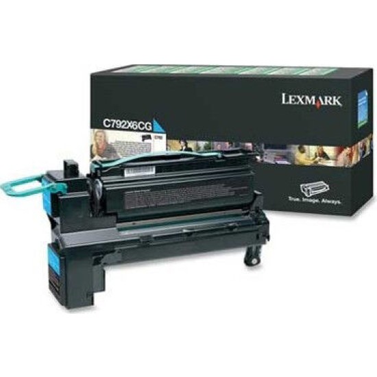 Lexmark C792X6CG Mavi Orjinal Toner Yüksek Kapasite - C792 Lexmark C792X6CG Mavi Orjinal Toner Yüksek Kapasite - C792