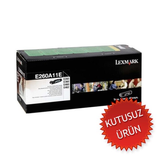 Lexmark E260A11E Siyah Orjinal Toner - E260 (U) (T15334) Lexmark E260A11E Siyah Orjinal Toner - E260 (U) (T15334)