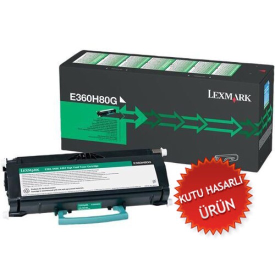 Lexmark E360H80G Siyah Orjinal Toner Yüksek Kapasite - E360d / 460dw (C) (T15461) Lexmark E360H80G Siyah Orjinal Toner Yüksek Kapasite - E360d / 460dw (C) (T15461)