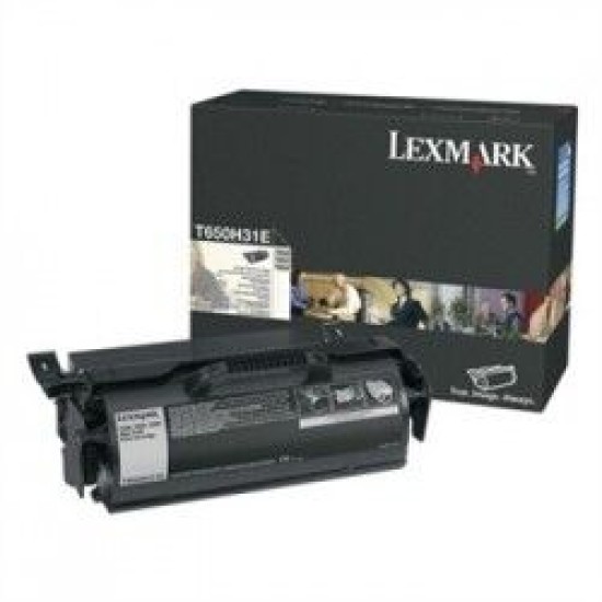 Lexmark T650H31E Siyah Orjinal Toner Yüksek Kapasiteli - T650 Lexmark T650H31E Siyah Orjinal Toner Yüksek Kapasiteli - T650