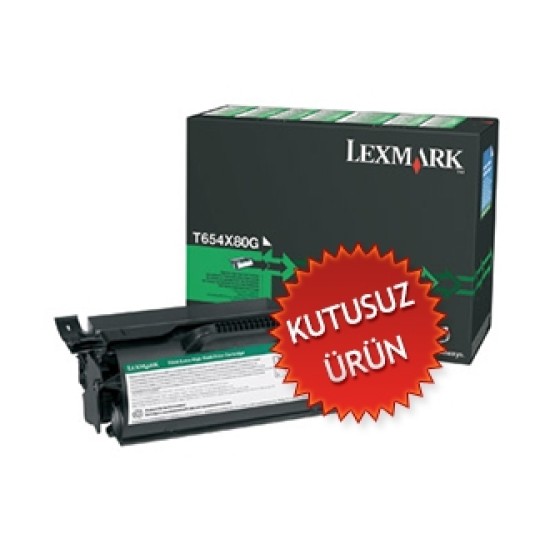 Lexmark T654 T654X80G Siyah Orjinal Toner (U) (T3671)
