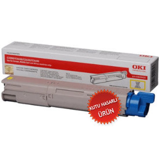 OKI 43459345 Sarı Orjinal Toner - C3300 / C3400 (C) (T8545) OKI 43459345 Sarı Orjinal Toner - C3300 / C3400 (C) (T8545)