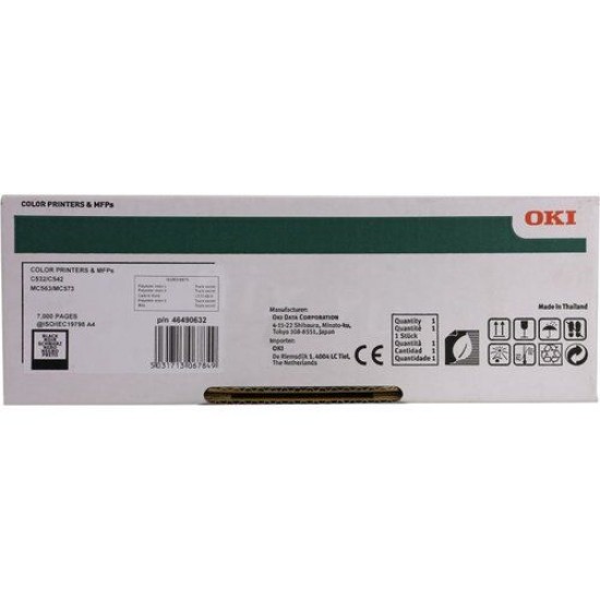 OKI 46490632 Siyah Orjinal Toner - C532 / MC563 (T13399) OKI 46490632 Siyah Orjinal Toner - C532 / MC563 (T13399)