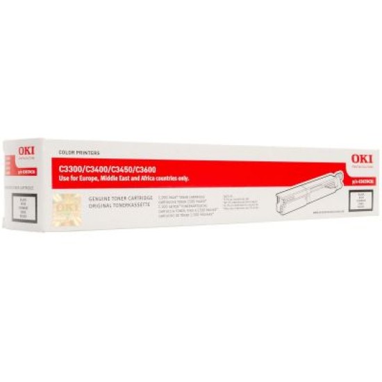 OKI 43459420 Siyah Orjinal Toner - C3300 / 3400 (T3666) OKI 43459420 Siyah Orjinal Toner - C3300 / 3400 (T3666)