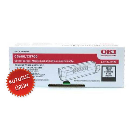 OKI 43324408 Siyah Orjinal Toner - C5600 / C5700 (U) (T9732) OKI 43324408 Siyah Orjinal Toner - C5600 / C5700 (U) (T9732)