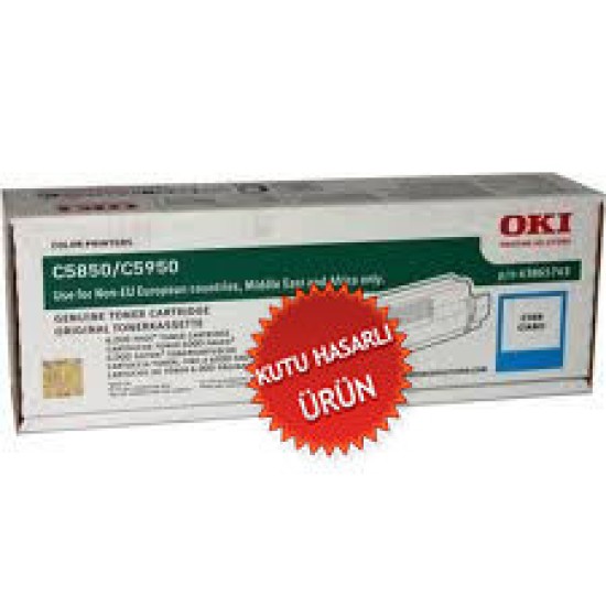 OKI 43865743 Mavi Orjinal Toner - C5850 / C5950 (C) (T8529) OKI 43865743 Mavi Orjinal Toner - C5850 / C5950 (C) (T8529)
