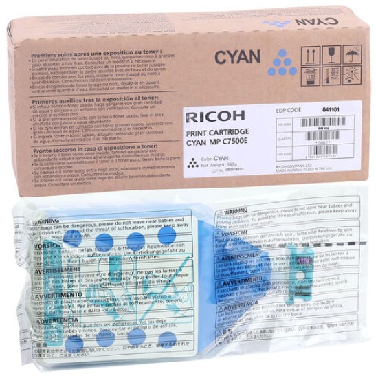Ricoh 841101 Mavi Orjinal Toner - MP-C6000 / MP-C7500 (T14901) Ricoh 841101 Mavi Orjinal Toner - MP-C6000 / MP-C7500 (T14901)