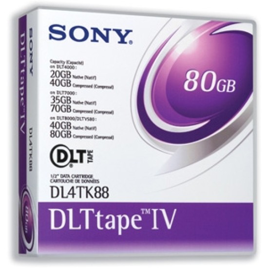 Sony DLT-IV (DLT-4) Data Kartuş 40GB / 80GB 12,65 mm Sony DLT-IV (DLT-4) Data Kartuş 40GB / 80GB 12,65 mm