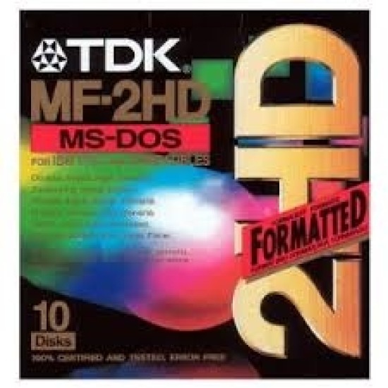 Tdk MF2HD 3.5 HD 1,44 MB FLOPPY DISK - Biçimlendirilmiş Disket 10LU Paket Tdk MF2HD 3.5 HD 1,44 MB FLOPPY DISK - Biçimlendirilmiş Disket 10LU Paket
